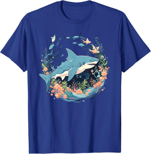Cottacecore Goth Shark Kids Funny Shark T-Shirt - T-Shirt | Royal