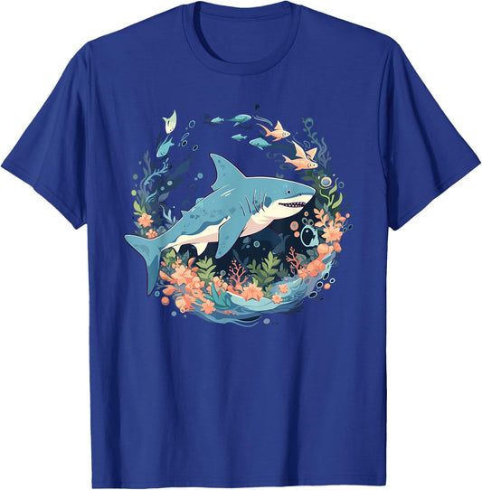 Cottacecore Goth Shark Kids Funny Shark T-Shirt - T-Shirt | Royal