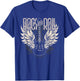 Rock and Roll Electric Guitar Wings Music Concert Guitarist T-Shirt - T-Shirt | Royal