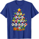 Soccer Balls Santa Elf Hat Christmas Tree Lights Ornaments T-Shirt - T-Shirt | Royal