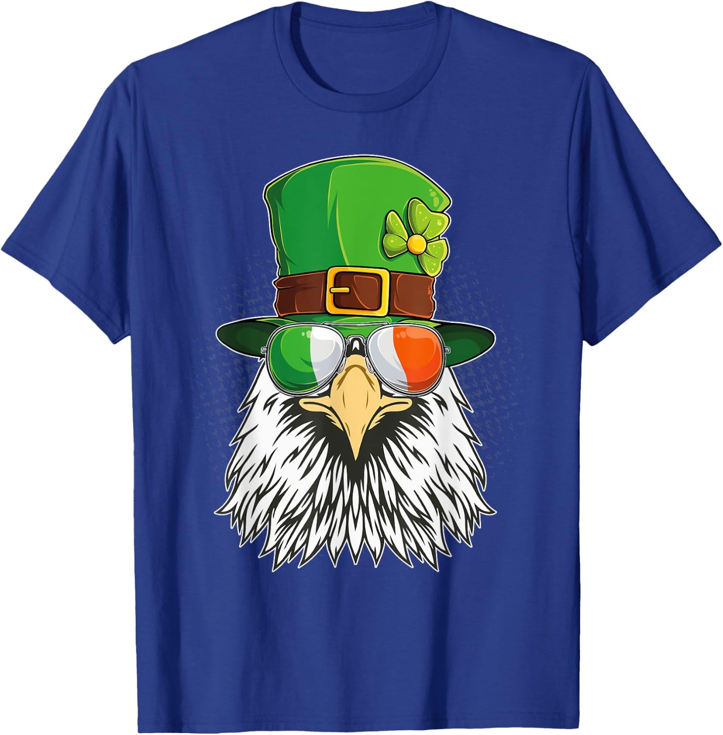 St Patricks Day Irish Eagle Leprechaun Shamrock T-Shirt - T-Shirt | Royal