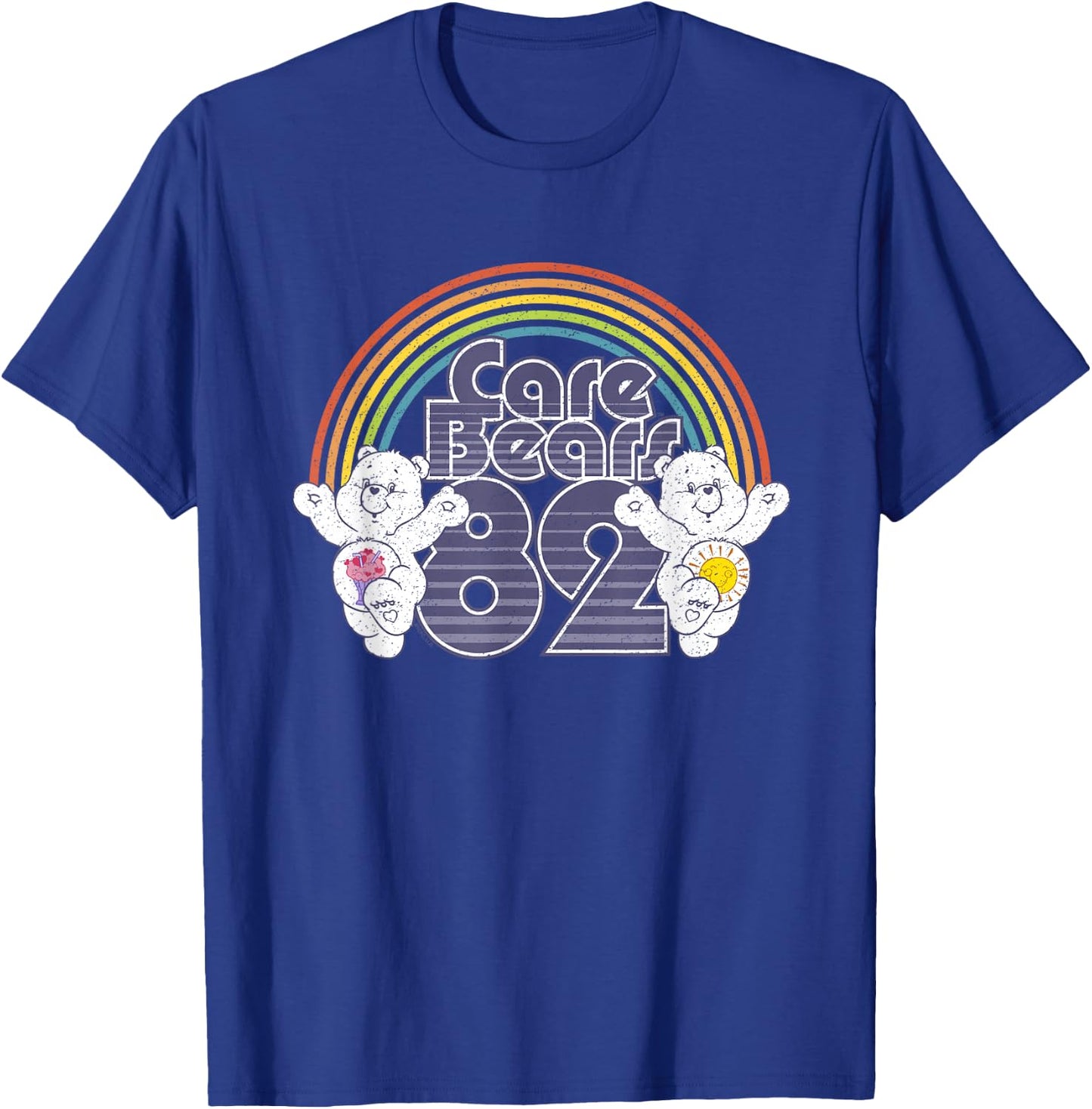 Care Bears 82 Rainbow With Share Bear And Cheer Bear T-Shirt - T-Shirt | Royal