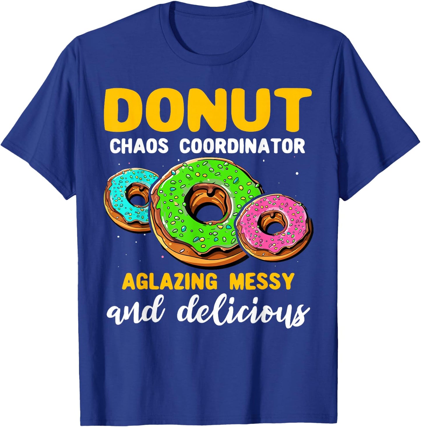 Doughnut Sprinkle I Love Donuts Glazing Donut T-Shirt - T-Shirt | Royal