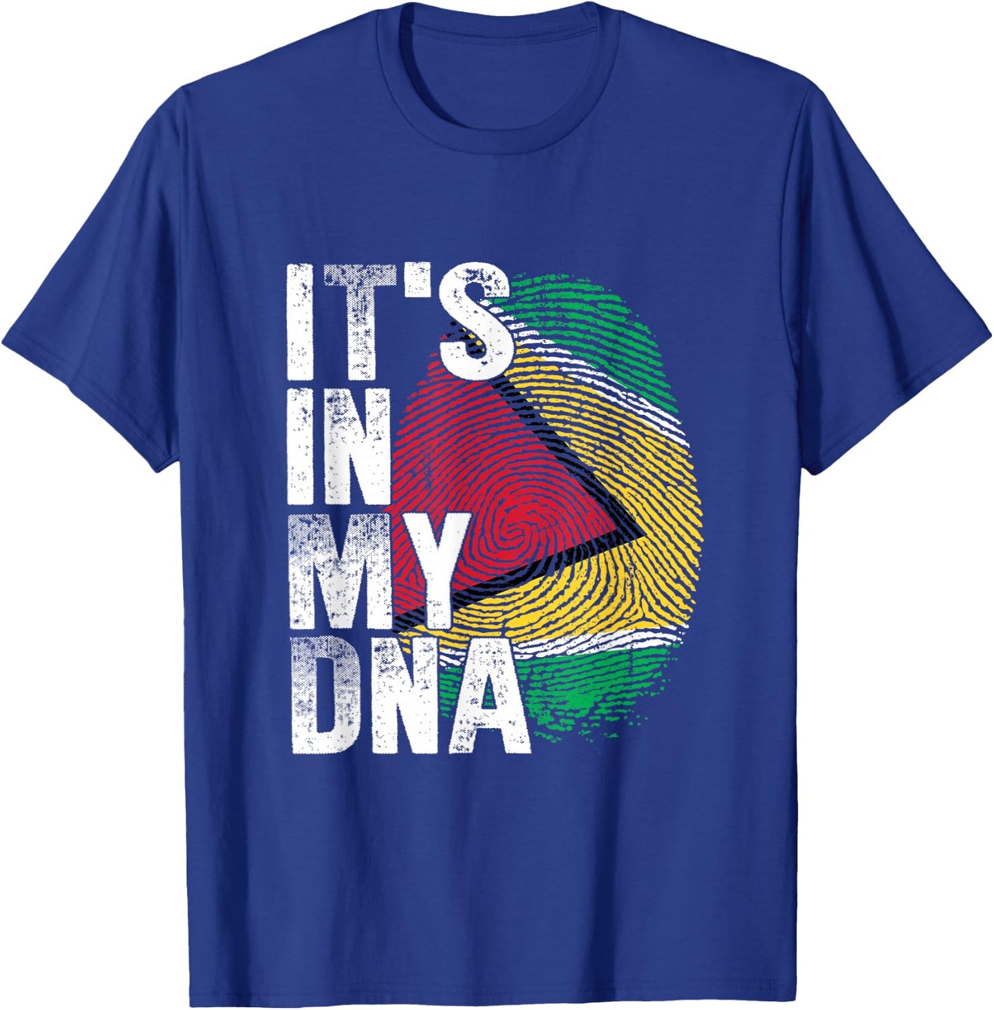 IT'S IN MY DNA Guyana Flag Pride National Country Roots T-Shirt - T-Shirt | Royal