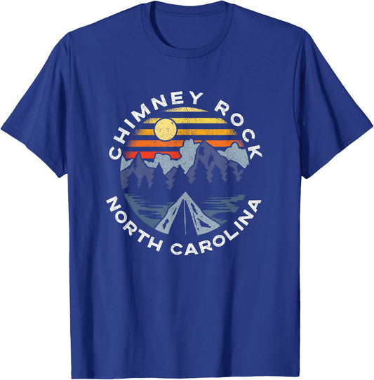 Chimney Rock North Carolina Mountains Vacation Souvenir T-Shirt - T-Shirt | Royal