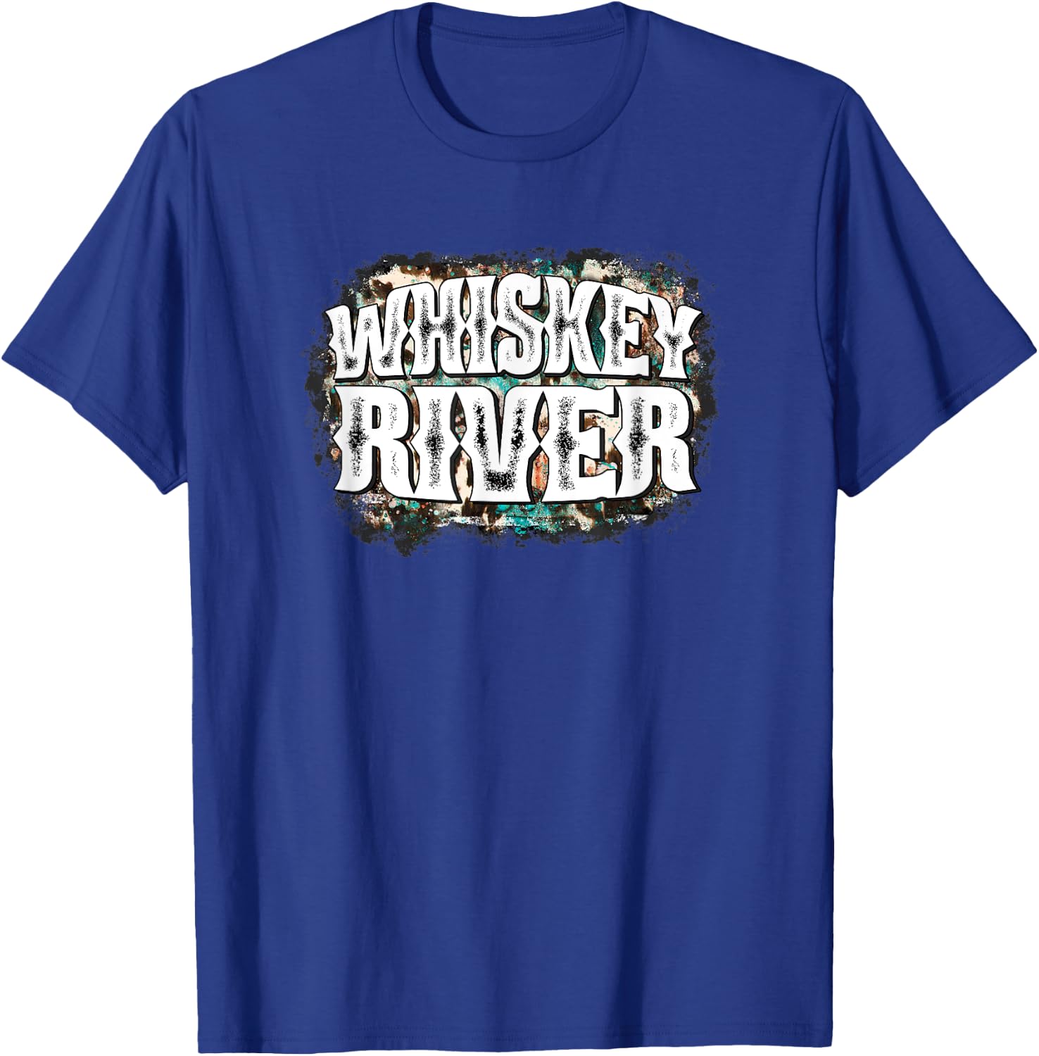 Funny Whiskey River Western Country Woman Man T-Shirt - T-Shirt | Royal