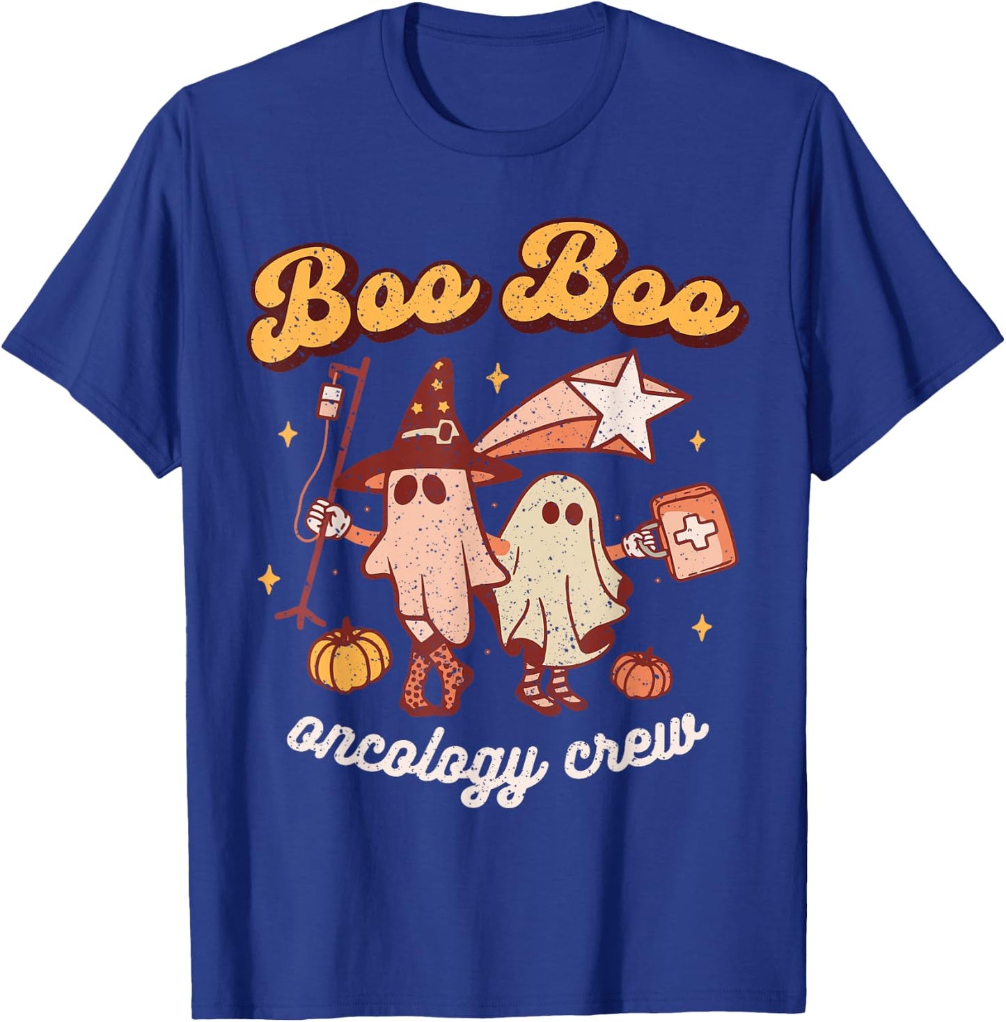 Spooky Boo Oncology Nurse Halloween Crew Fall ONC Nursing T-Shirt - T-Shirt | Royal