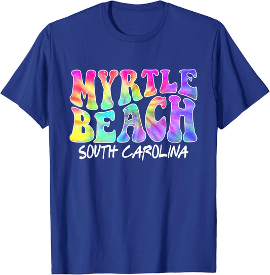 South Carolina Tie Dye Myrtle Beach Family Vacation Mom Girl T-Shirt - T-Shirt | Royal