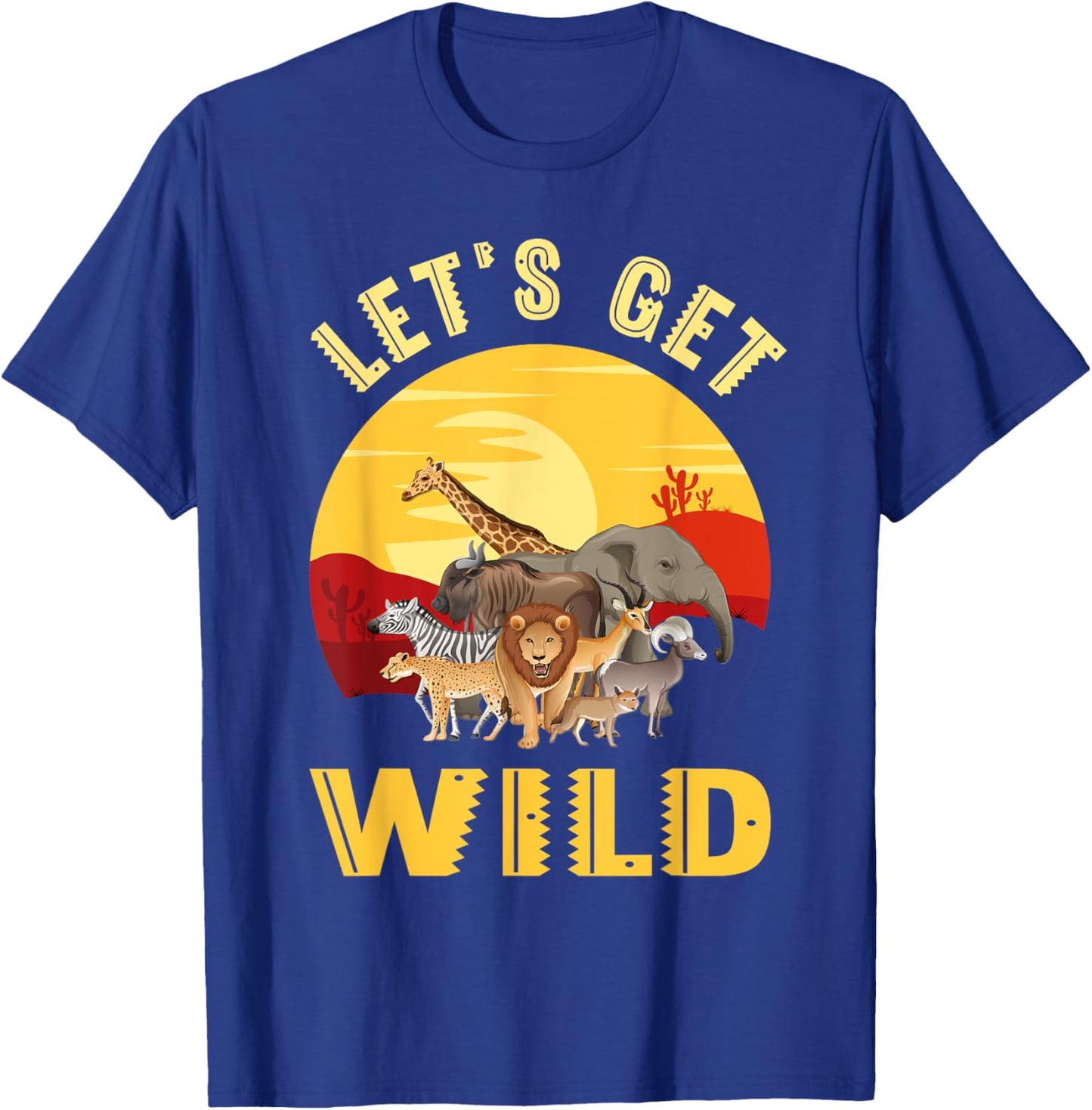 Funny Safari Design Women Kids Safari Animal Lovers T-Shirt - T-Shirt | Royal