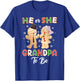 Gingerbread He or She Grandpa To Be Christmas Gender Reveal T-Shirt - T-Shirt | Royal