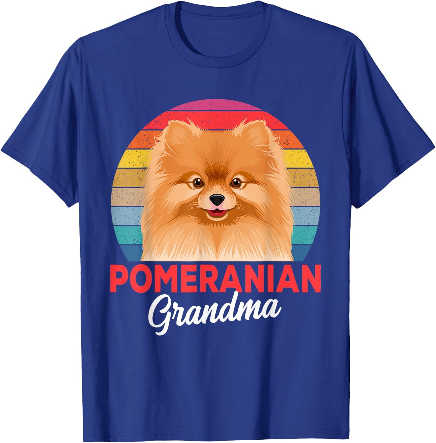Pomeranian Pom Grandma Dog Women Girls Kids T-Shirt - T-Shirt | Royal
