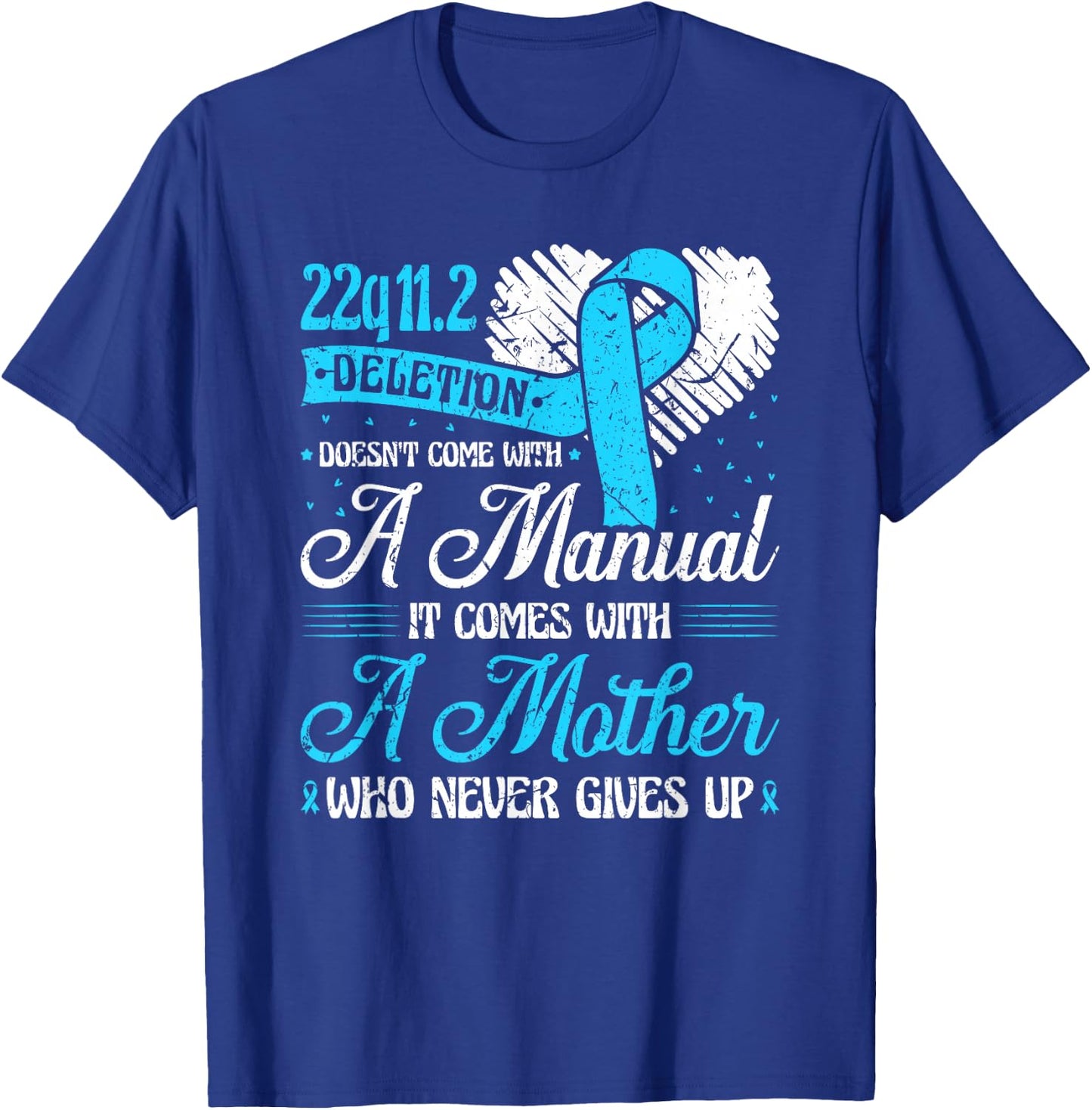 22q11.2 Deletion DiGeorge Syndrome Awareness Ribbon T-Shirt - T-Shirt | Royal