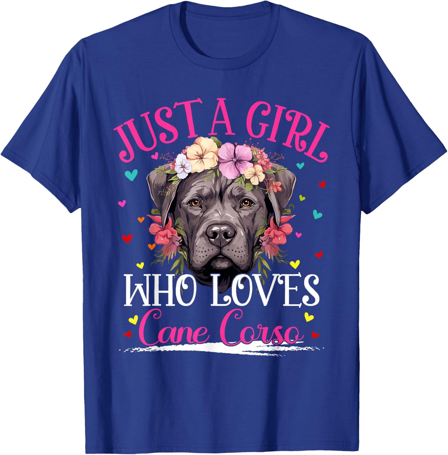 Just A Girl Who Loves Cane Corso Dog Girls T-Shirt - T-Shirt | Royal