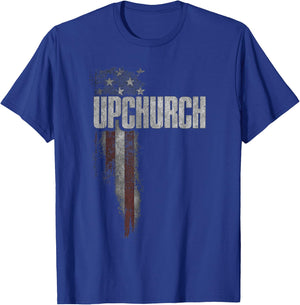 Upchurch Family American Flag T-Shirt - T-Shirt | Royal
