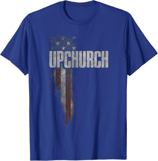Upchurch Family American Flag T-Shirt - T-Shirt | Royal