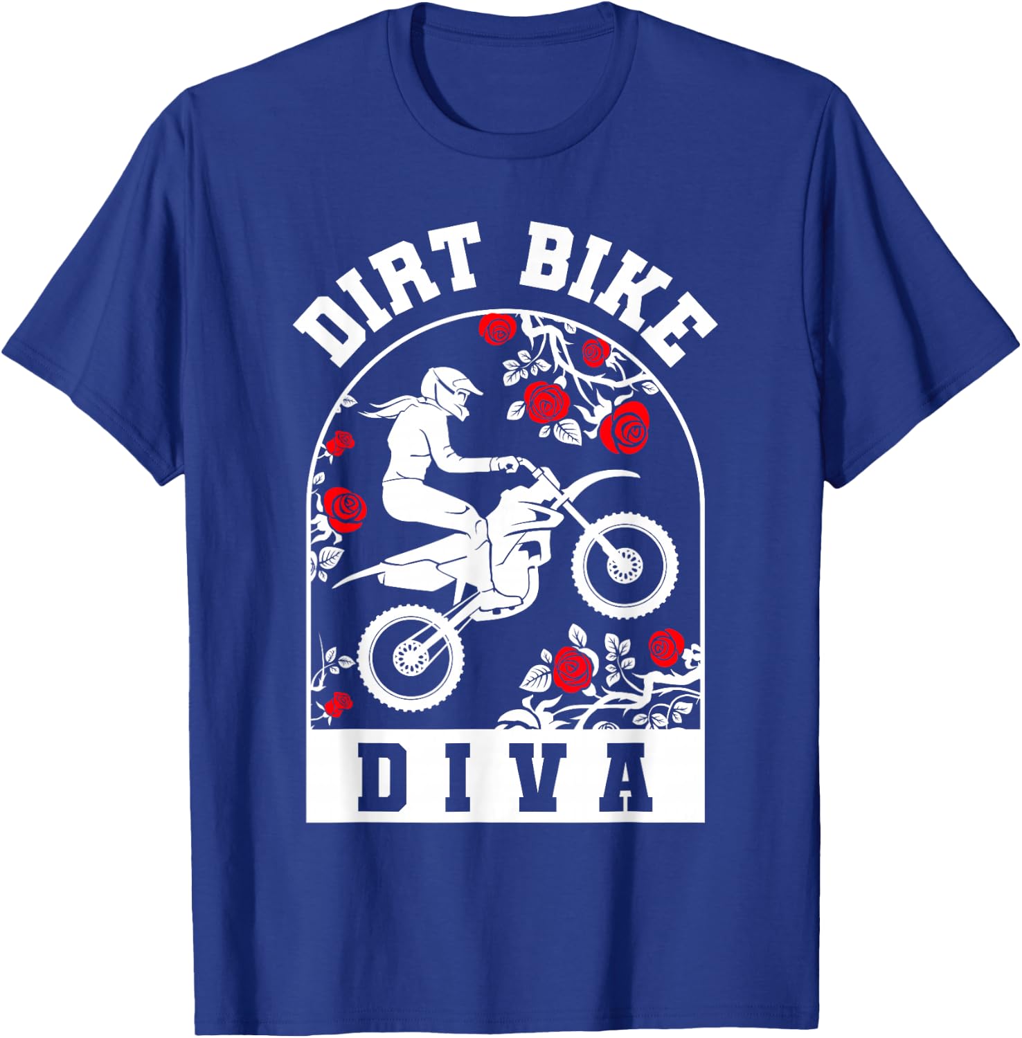 Dirt Bike Diva | Dirt Biking | Girls Dirt Bike T-Shirt - T-Shirt | Royal