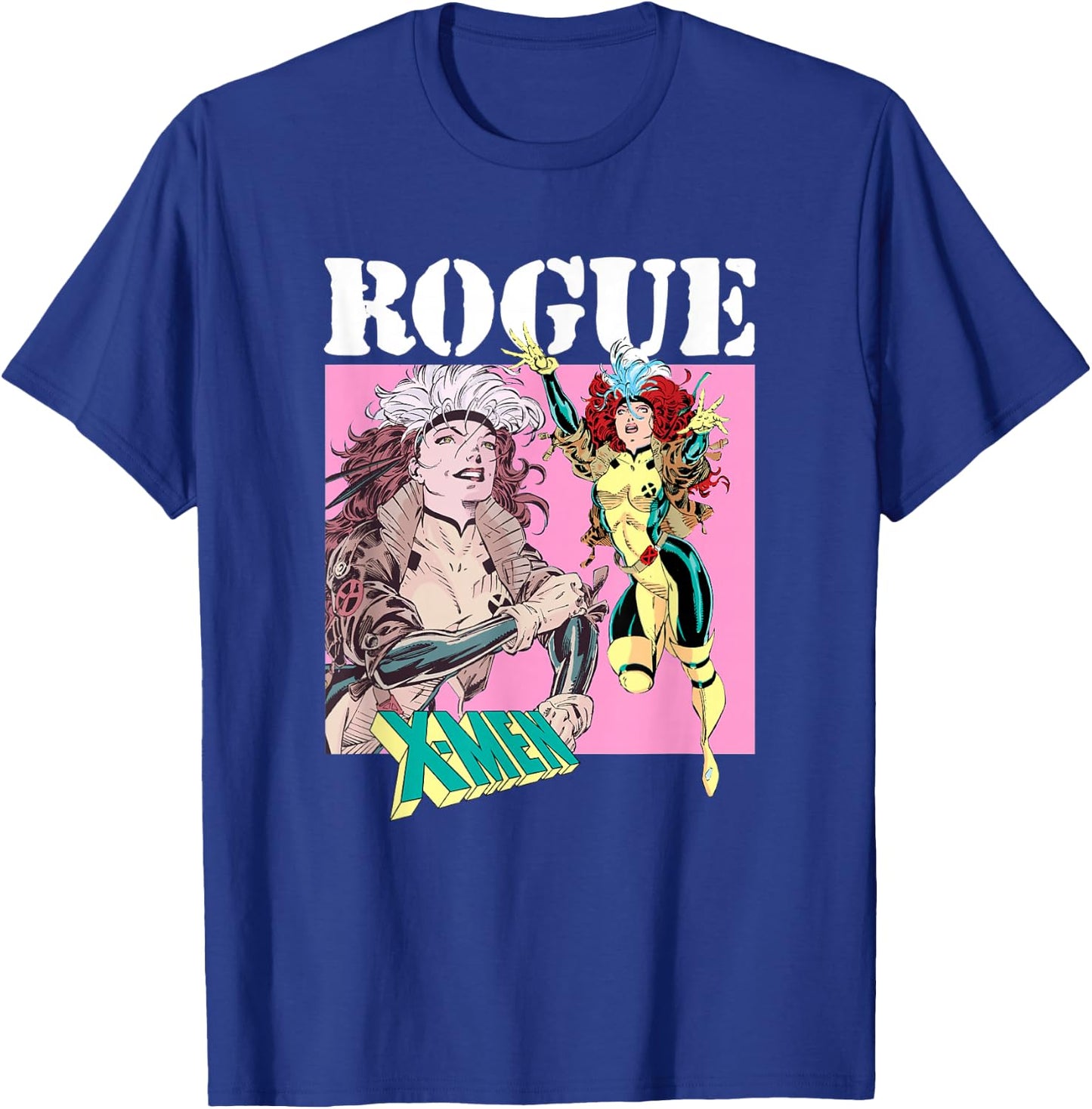 Marvel X-Men Rogue Character Spotlight Vintage Poster T-Shirt - T-Shirt | Royal