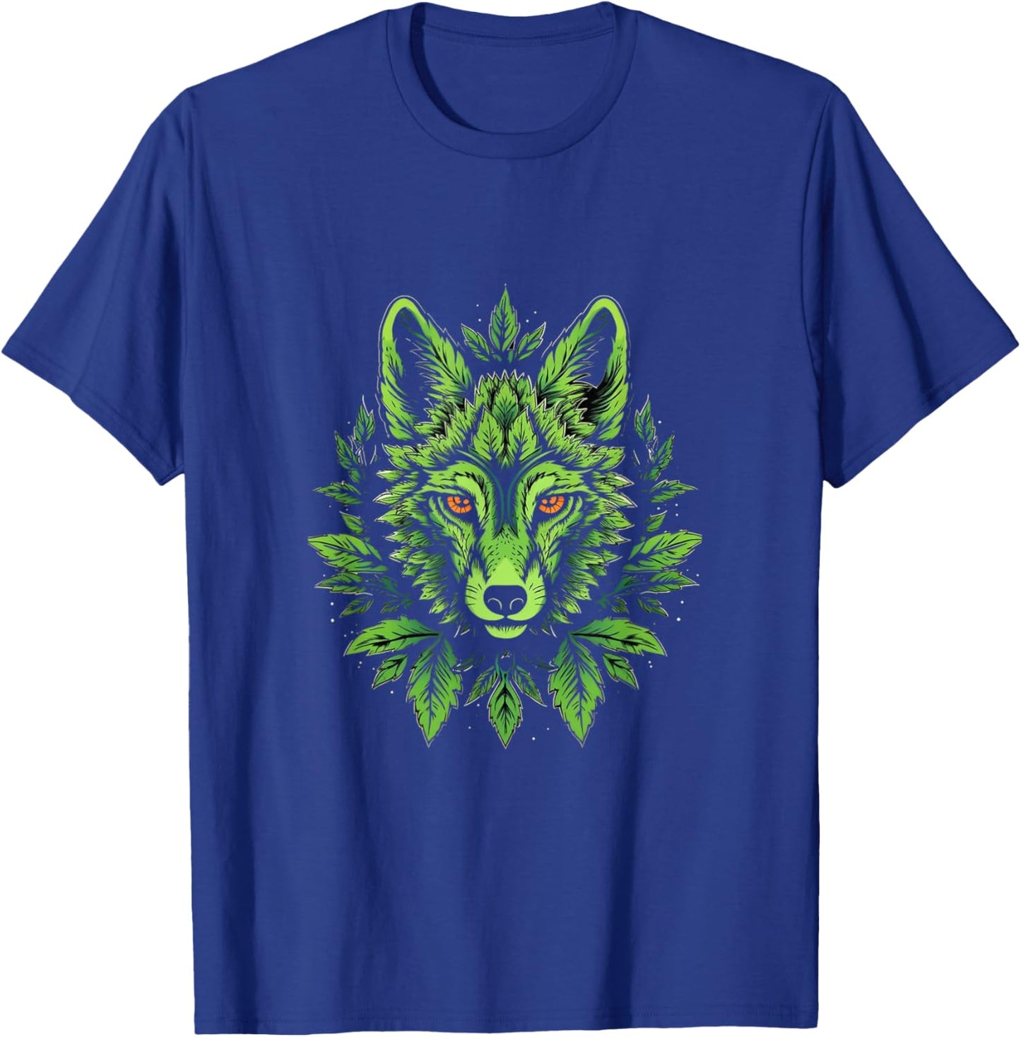 Wolf Cannabis Weed Leaf Marijuana 420 Stoner Wolves Lover T-Shirt - T-Shirt | Royal