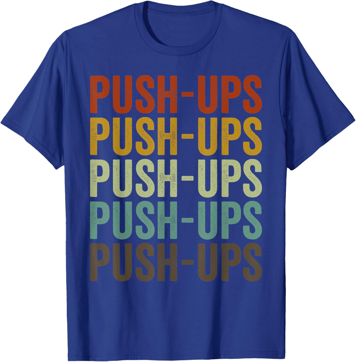 Push-Ups Workout Gym Retro T-Shirt - T-Shirt | Royal