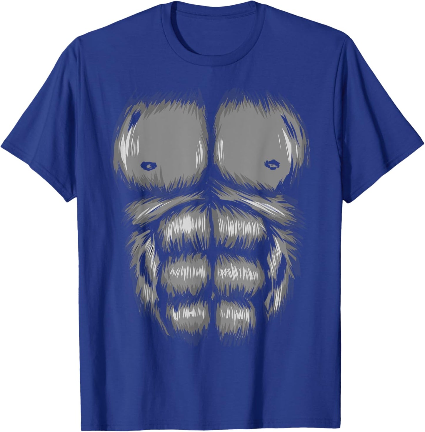Gorilla Funny Lazy Halloween Costume Party Gorilla Chest T-Shirt - T-Shirt | Royal