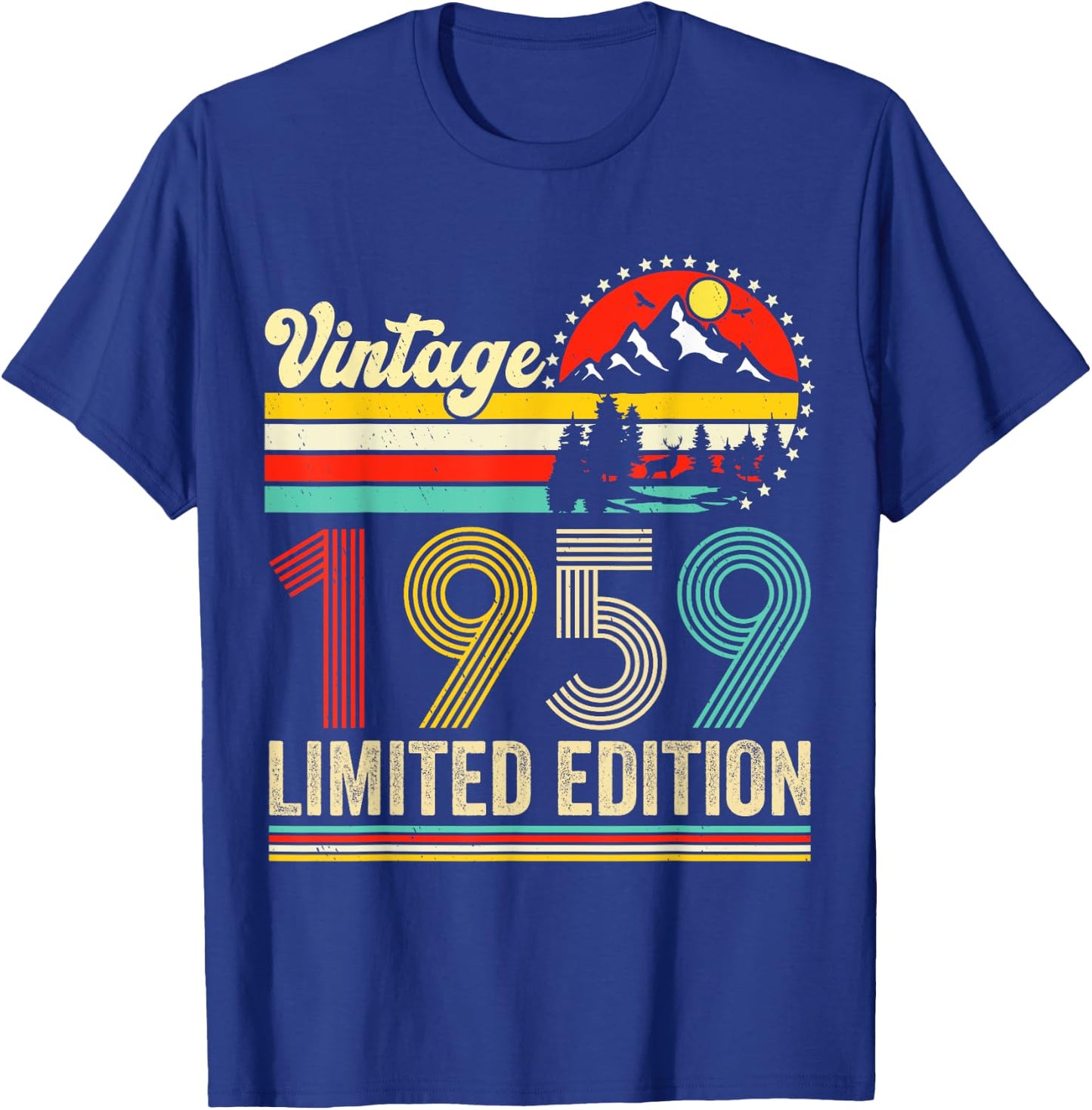 Vintage 1959 Limited Edition 66 years Old 66th Birthday T-Shirt - T-Shirt | Royal