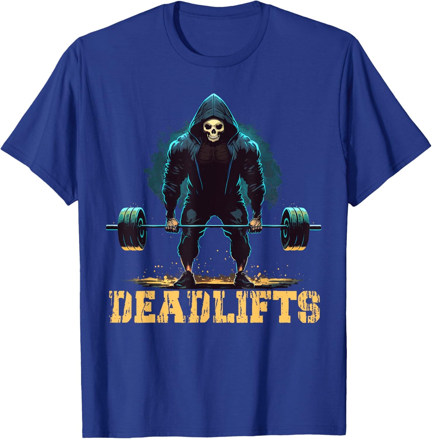 Deadlifts Gym Leg Day Grim Reaper Deadlifting Weights T-Shirt - T-Shirt | Royal