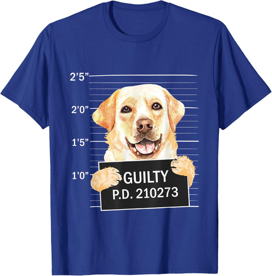 Guilty - Mugshot Black Labrador Retriever Dog Trainer Puppy Women Kids T-Shirt - T-Shirt | Royal