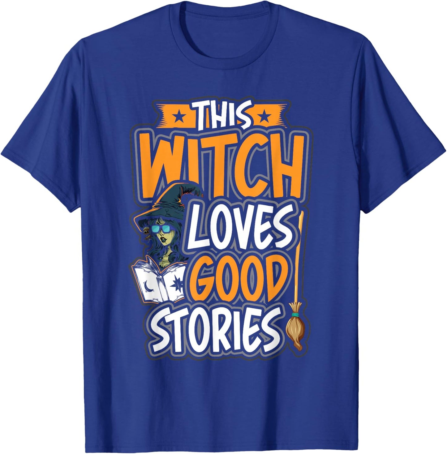Halloween Library Witch book lover Librarian Reading Teacher T-Shirt - T-Shirt | Royal