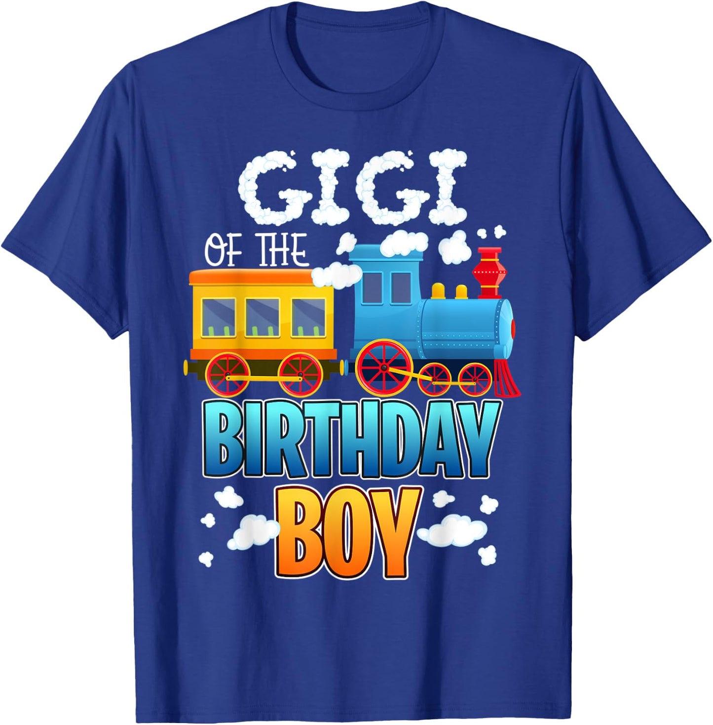 I'm Gigi Of The Birthday Boy Train Toy Matching Family Party T-Shirt - T-Shirt | Royal