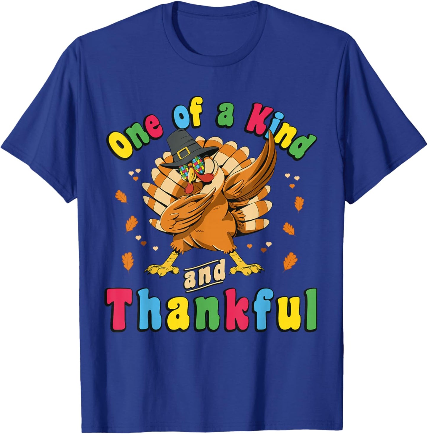 Autism Awareness Turkey Puzzle Thanksgiving 2022 T-Shirt - T-Shirt | Royal