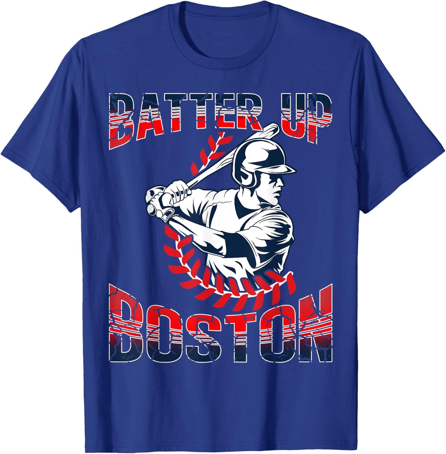 Vintage Style Batter Boston Baseball & Women T-Shirt - T-Shirt | Royal