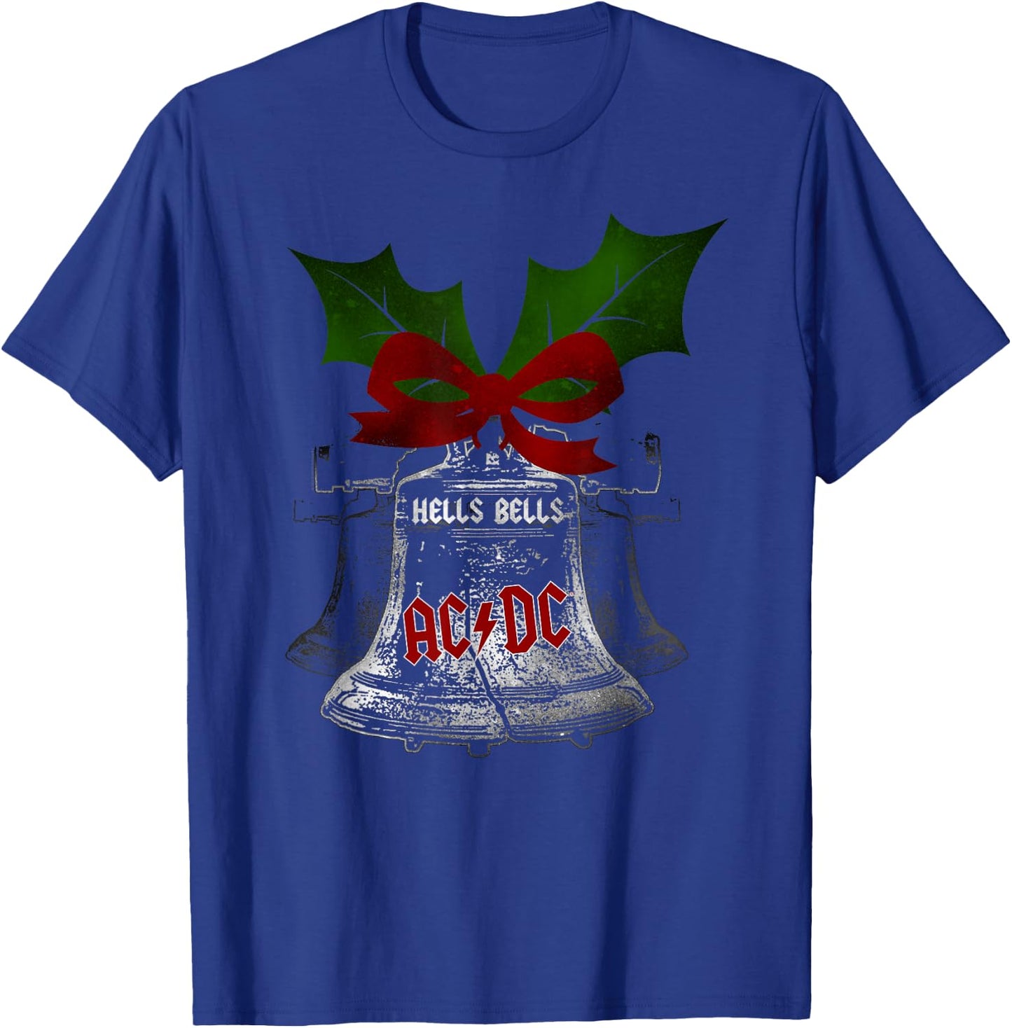 Official AC/DC Hells Bells Christmas Merch for Music Fans T-Shirt - T-Shirt | Royal