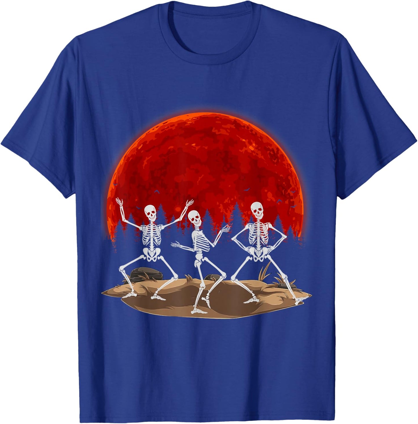 Funny Rocker Skeleton Hand Rock On Costume Halloween T-Shirt - T-Shirt | Royal
