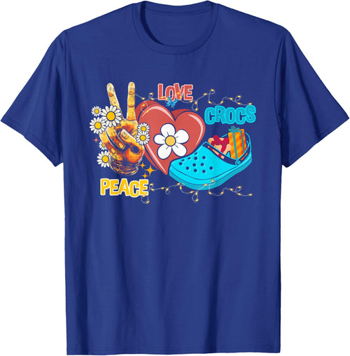 Skeleton Hand Peace Love-Crocs Family Xmas Pyjama Halloween
