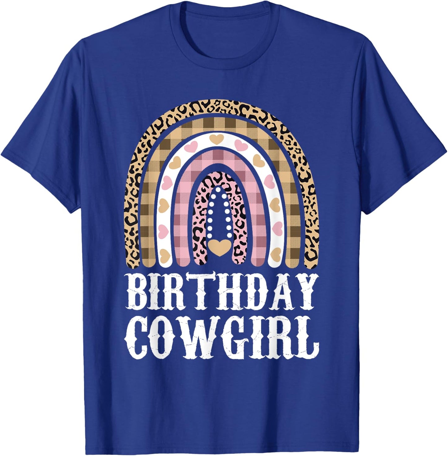 Birthday Cowgirl Outfit Rainbow Girl Cowboy Western Kid Bday T-Shirt - T-Shirt | Royal