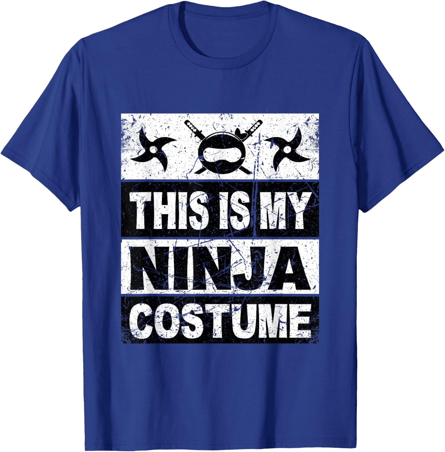 Retro Ninja Costume Shirt Halloween For Boy Kids Men T-Shirt - T-Shirt | Royal