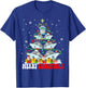 Merry Christmas Reindeer Elf Santa Cruise Ships Xmas Tree T-Shirt - T-Shirt | Royal