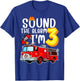Sound the Alarm I'm 3 3rd Birthday Fireman Firetruck Boys T-Shirt - T-Shirt | Royal