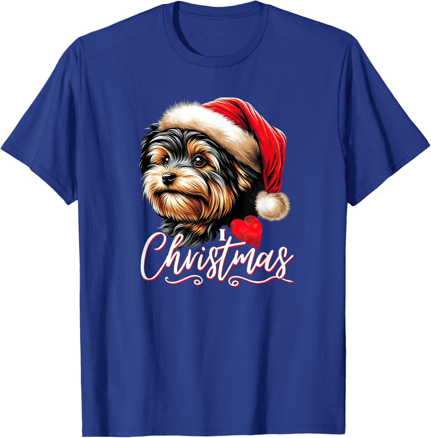 Yorkie Poo I Love Christmas T-Shirt - T-Shirt | Royal