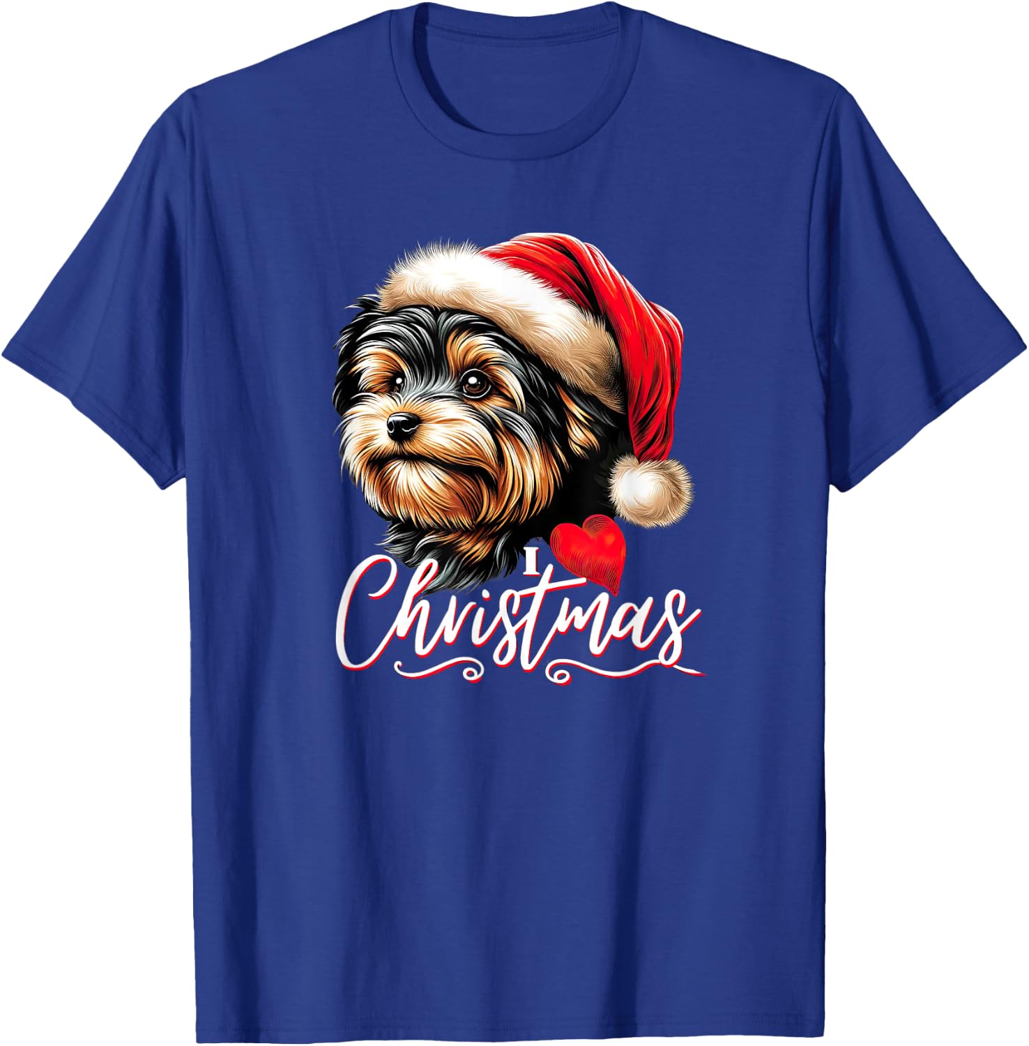 Yorkie Poo I Love Christmas T-Shirt - T-Shirt | Royal