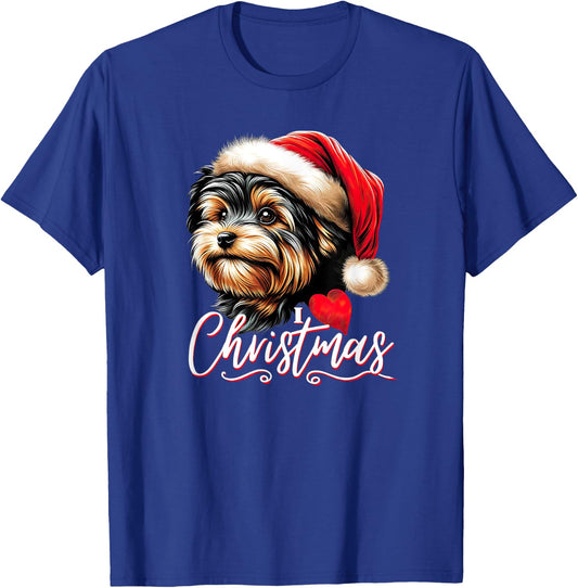 Yorkie Poo I Love Christmas T-Shirt - T-Shirt | Royal