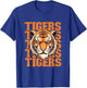 Football Tigers School Sports Fan Team Spirit Tigers Mascot T-Shirt - T-Shirt | Royal