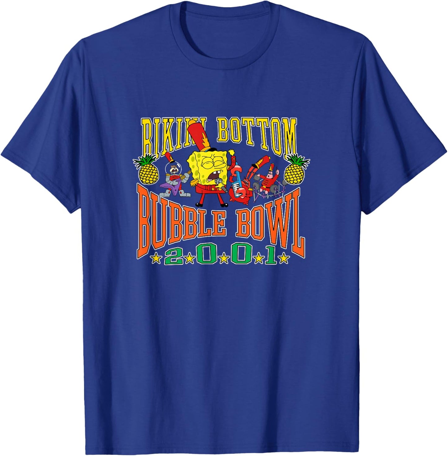SpongeBob SquarePants Bikini Bottom Bubble Bowl 2001 T-Shirt - T-Shirt | Royal