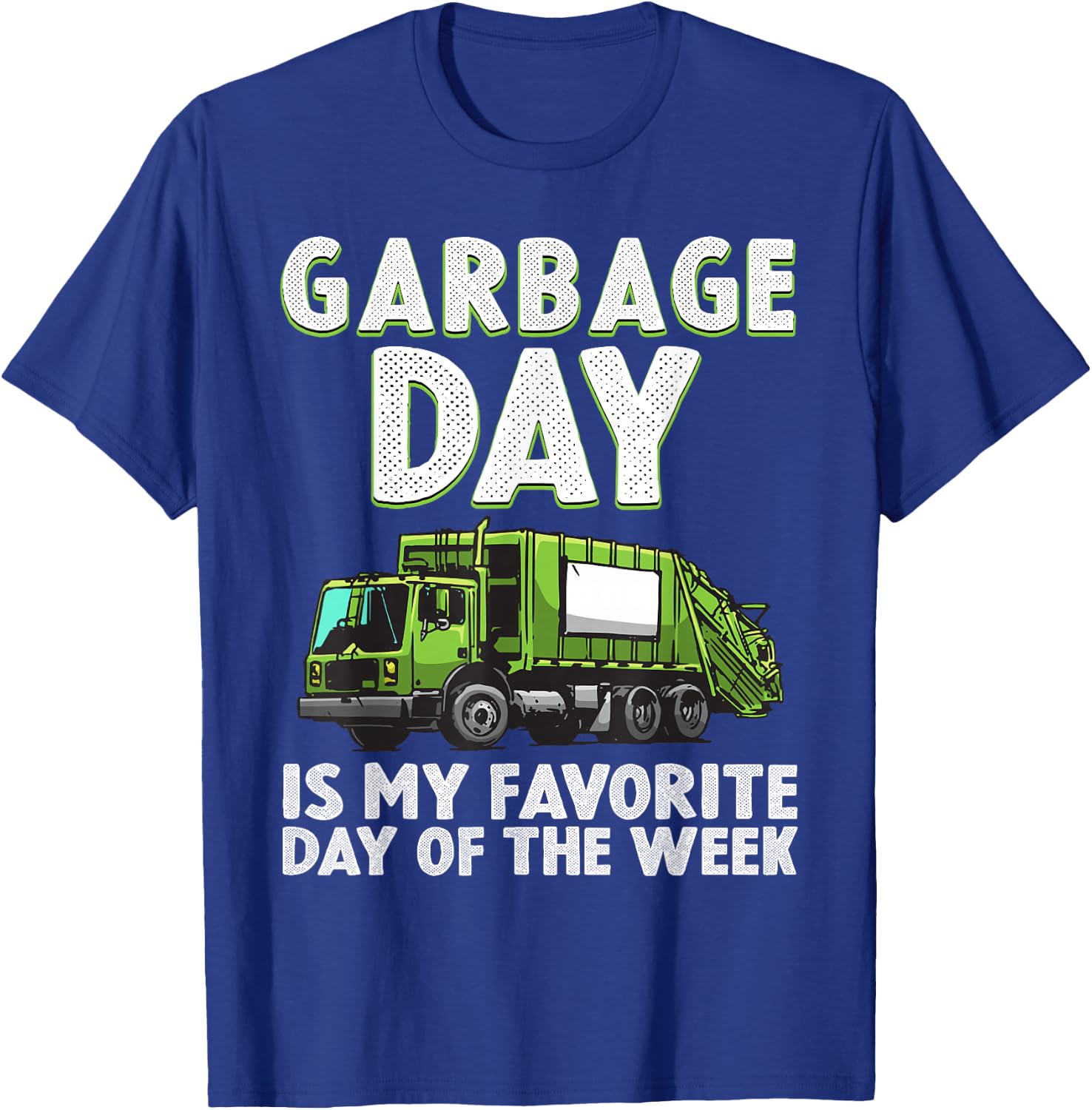 Funny Garbage Truck For Kids Boys Toddlers Waste Garbage Day T-Shirt - T-Shirt | Royal