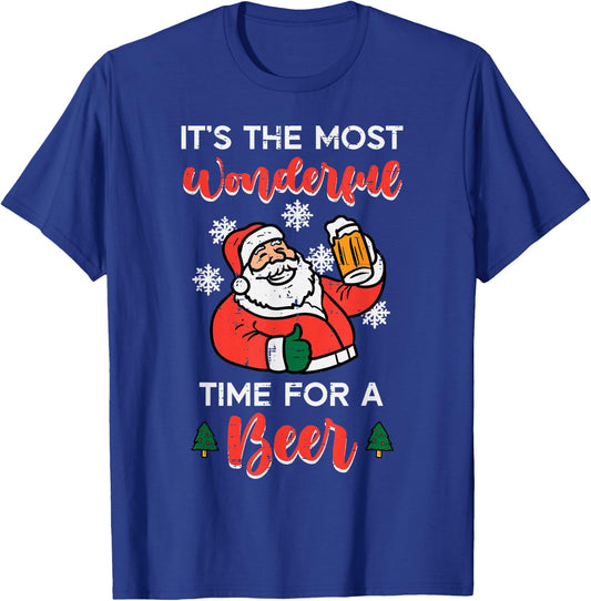 Christmas Most Wonderful Time for Funny Santa Xmas Dad Men T-Shirt - T-Shirt | Royal