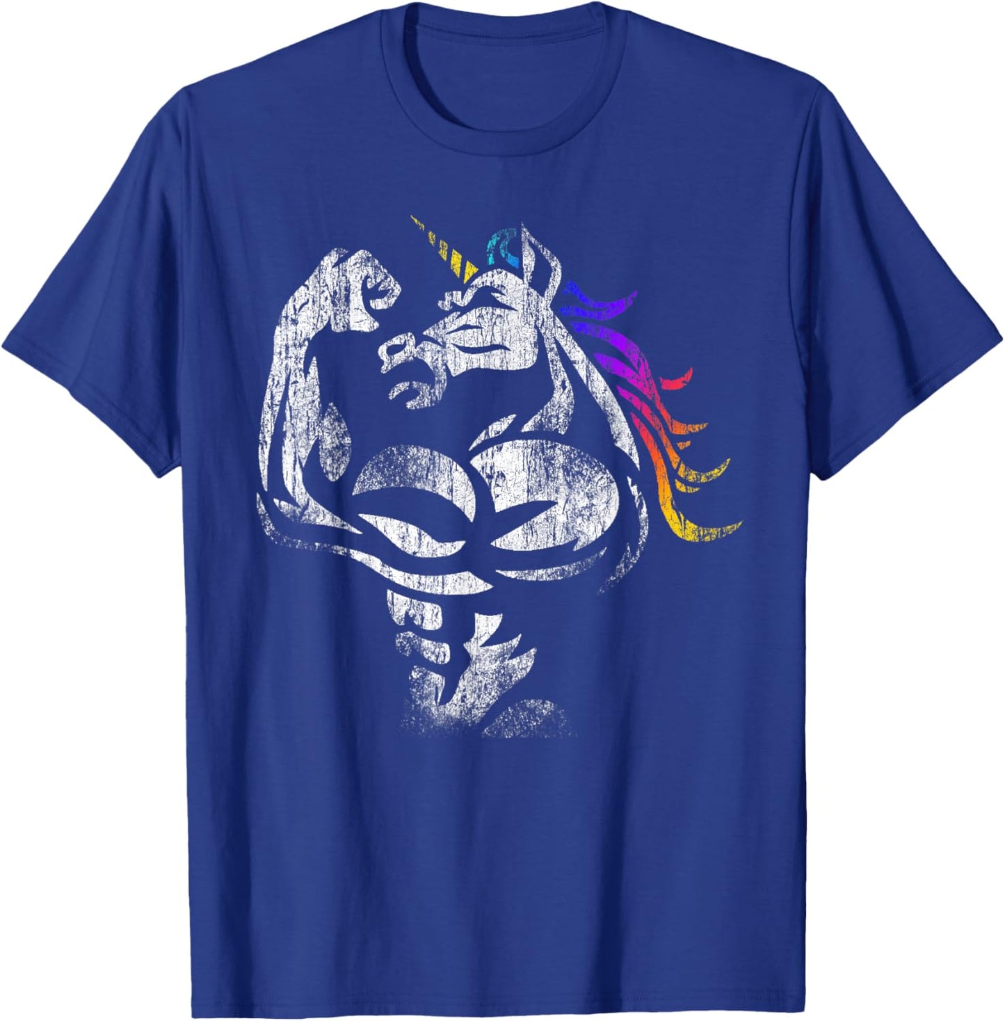 Muscle Unicorn Workout Father's Day Gift Weight Lifting Gym T-Shirt - T-Shirt | Royal