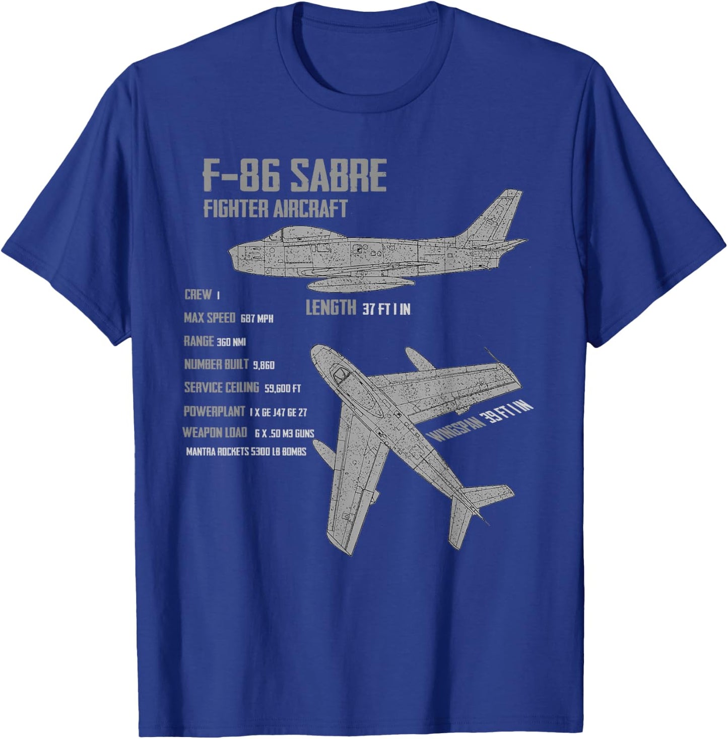 F-86 Sabre T-Shirt - T-Shirt | Royal