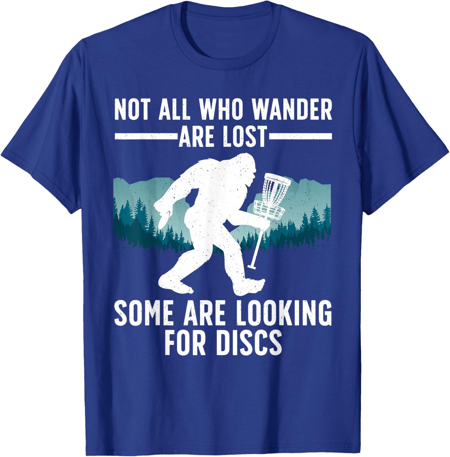 Funny Disc Golf Women Bigfoot Basket Golf Players T-Shirt - T-Shirt | Royal