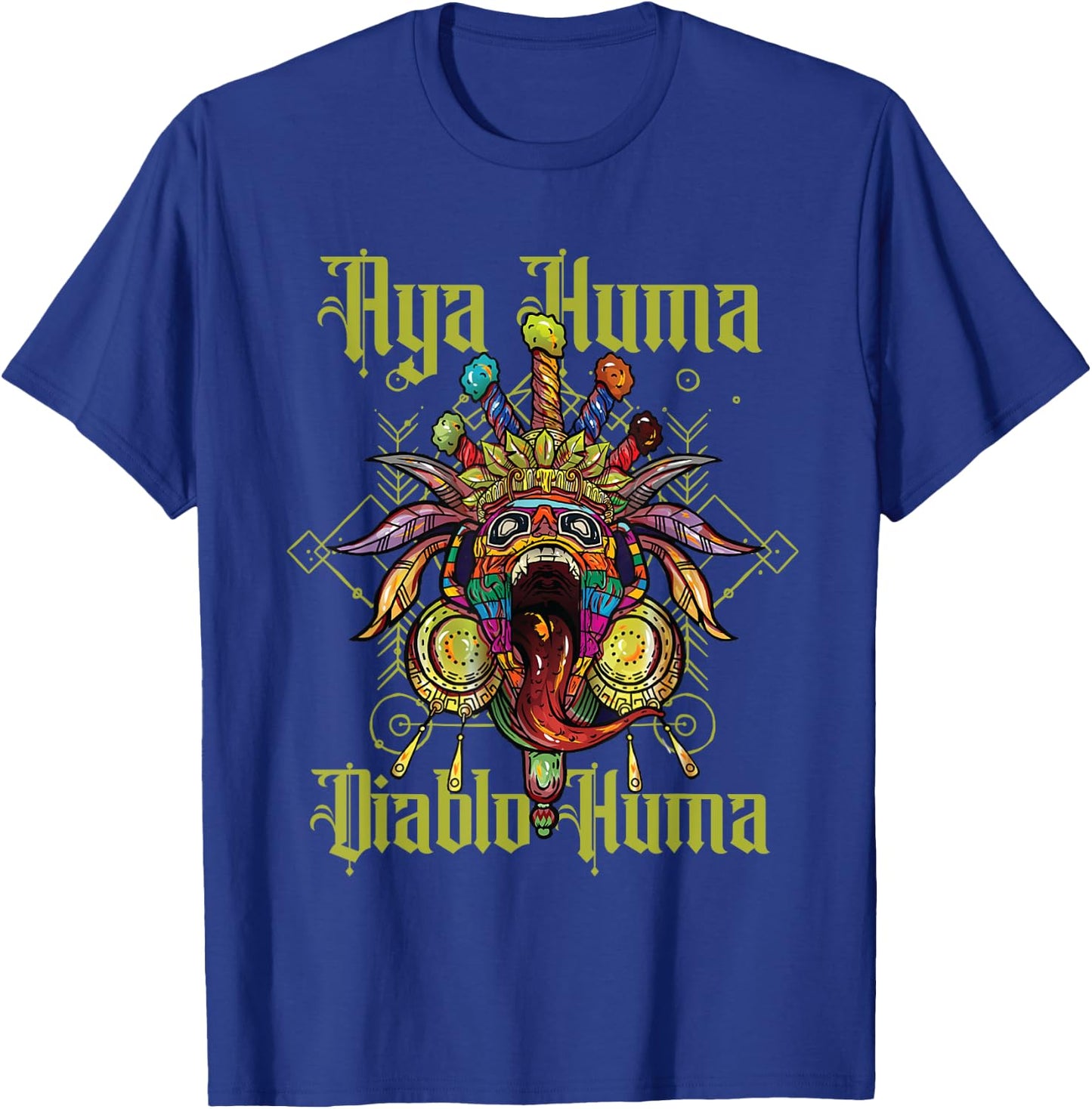 Aya Huma Festival Mask Spirit Head Two Faces Diablo Huma T-Shirt - T-Shirt | Royal