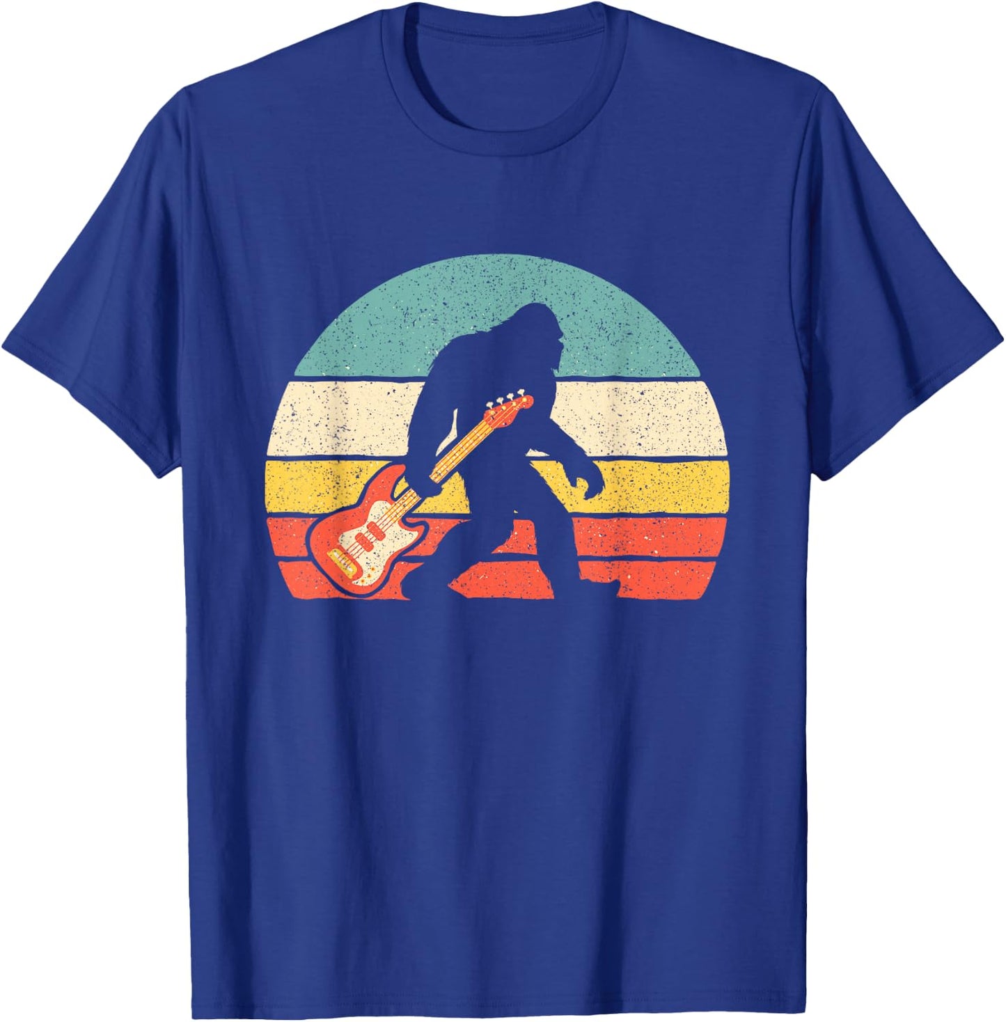 Bigfoot Bass Guitar - Bass Player Bassist Music Guitarist T-Shirt - T-Shirt | Royal